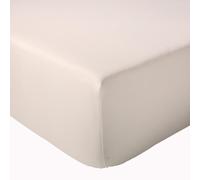 Drap housse 120x200 cm bonnet 30 cm percale de coton PASSION PERCALE Beige