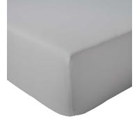Drap housse 120x200 cm bonnet 30 cm percale de coton PASSION PERCALE gris Nuage