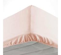 Drap housse 140 x 190 cm bonnet 30 cm Mmicrofibre Oscar Nude Douceur d'Intérieur Rose G