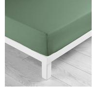Drap-housse 140 x 190 cm LINA Cèdre - 100% coton 57 fils, bonnet 30 cm