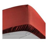 Drap housse - 140 x 190 cm - Percale - 78 fils - Uni Tomette Orange G