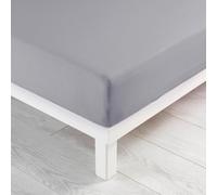 Drap Housse 140x190 cm - 2 Places - 100% Coton 57 Fils/cm² - Tissage Très Serré - Bonnet 30 cm Extensible - Plusieurs Couleurs Disponibles (Gris Clair)