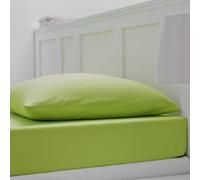 Drap Housse 140x190 cm - 2 Places - 100% Coton 57 Fils/cm² - Tissage Très Serré - Bonnet 30 cm Extensible - Plusieurs Couleurs Disponibles (Vert)