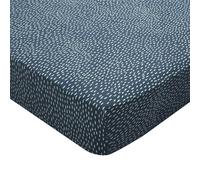 Drap Housse imprimé en Lyocell, Jade, 140 x 190 cm, Origin, Bleu