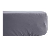 Drap housse 140x190 cm pur coton lavé PALACE gris brume