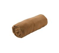 Drap Housse 140x190cm Gaze de Coton Camel - OUREA - ALTOBUY Marron G