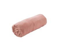 Drap Housse 140x190cm Gaze de Coton Rose Pêche - OUREA -