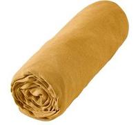 MARGAUX - Drap Housse 140x190cm Lin Lavé Coloris Miel - Altobuy Jaune