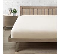Drap Housse 150x190, Drap Housse 150x200 Bonnet 30 cm 2 Personnes, Microfibre Confortable et Respirant Housse Matelas Beige