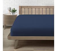 Drap Housse 150x190, Drap Housse 150x200 Bonnet 30 cm 2 Personnes, Microfibre Confortable et Respirant Housse Matelas Bleu