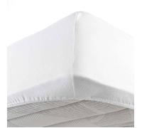 Drap housse - 160 x 200 cm - Grand bonnet - Jersey - Uni - Blanc
