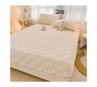 Drap Housse 160 X 200 Drap-Housse élastique en Velours, 1 pièce, Couvre-lit Doux for la Peau, protège-Matelas d'hiver (sans taie d'oreiller)(PT bai,Single 90x200cm 1pc)