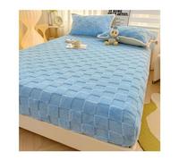 Drap Housse 160 X 200 Drap-Housse élastique en Velours, 1 pièce, Couvre-lit Doux for la Peau, protège-Matelas d'hiver (sans taie d'oreiller)(PT LAN,SKing 200x220cm 1pc)
