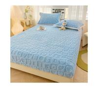 Drap Housse 160 X 200 Drap-Housse élastique en Velours, 1 pièce, Couvre-lit Doux for la Peau, protège-Matelas d'hiver (sans taie d'oreiller)(LMZM LAN,King 180x200cm 1pc)