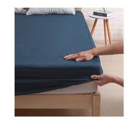 Drap Housse 160 X 200 Drap-Housse imperméable for Matelas, Couvre-lit coloré, Respirant, Poche Profonde, 30CM, 1 pièce(Deep Green,160x200x30CM)