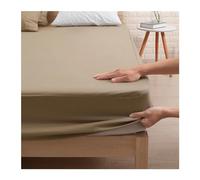 Drap Housse 160 X 200 Drap-Housse imperméable for Matelas, Couvre-lit coloré, Respirant, Poche Profonde, 30CM, 1 pièce(Khaki,90x200x30CM)