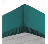 Drap housse 160x200 cm - Bonnet 30 cm - 100% coton - Emeraude
