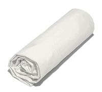 Drap housse 160x200 cm en 100% polyester microfibre LAGO écru bonnet 25 cm