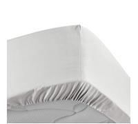 douceur d'intérieur, Drap Housse (160 x 200 cm) Percaline Blanc, Percale de Coton