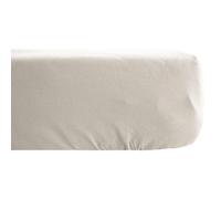 Drap housse 160x200 cm pur coton lavé PALACE beige lin