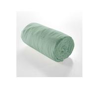 Douceur d'Intérieur – Drap-housse Angelia – Gaze de coton uni – 160 x 200 cm – Sauge
