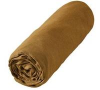 MARGAUX - Drap Housse 160x200cm Lin Lavé Coloris Caramel - Altobuy Marron