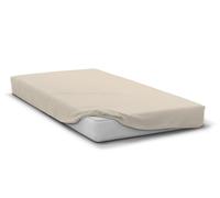 Drap Housse 180x200 cm Beige crème Bonnet 30 cm- Repassage Ultra Facile - Home linge passion