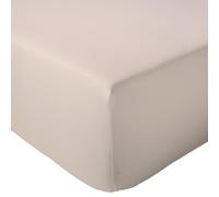 Drap housse 180x200 cm bonnet 30 cm percale de coton PASSION PERCALE beige Lin