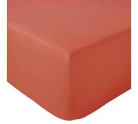 Drap housse 180x200 cm bonnet 30 cm percale de coton PASSION PERCALE rouge Acajou