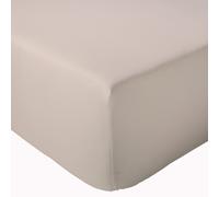 Drap housse 180x200 cm bonnet 40 cm percale de coton PASSION PERCALE beige Lin