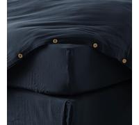 Drap Housse 180x200 cm en Gaze de Coton Minuit