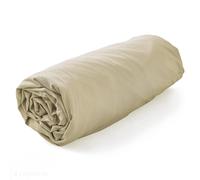 Drap housse 180x200 cm en percale lavée 100% coton PERKAL vert Herbe bonnet 30 cm