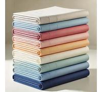 Drap Housse 180x200 cm Grand Bonnet 30 cm - Lot de 6 - 100% Coton Doux Respirant - Drap Housse Matelas Épais - Literie 2 Personnes