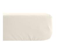 Drap housse 180x200 cm mousseline de coton OPERA beige ivoire