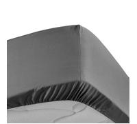 Drap housse 180x200 cm - Percale 100% coton - Bonnet 30 cm - Anthracite