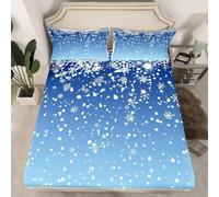 Drap Housse 180x200 Cosmos Drap-Housse éToiles Draps Housse Microfibre avec Grand Bonnet de 30 cm, et 2 Taies d'oreillers, Lot Drap Housses, pour Matelas éPais