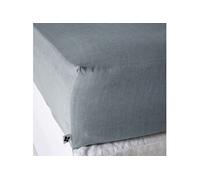 Drap housse 180x200 lyocell uni stone Lysandre