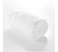 Douceur d'Intérieur Drap housse Angelia 160 x 200 cm double gaze coton 57 fils Blanc