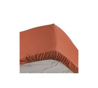 Douceur d'Intérieur Drap housse Percaline 78 fils 180 x 200 cm bonnet 30 cm Terracotta