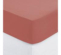 Drap Housse 2 Personnes en Coton Rose Blush 140 x 190 cm - Atmosphera