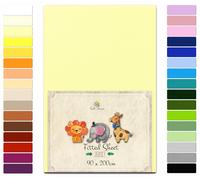 - Drap-Housse - 28 Couleurs - Jersey 100 % Coton (90 X 200 Cm, Crème)