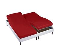 Drap Housse 2x80x200 cm Bordeaux TPR