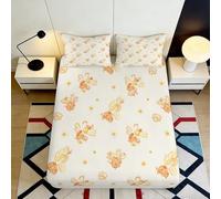 Drap Housse 3D Imprimé Animal Cartoon Microfibre Grande Profondeur Antidérapant Linge de Lit Animal Cartoon Mattress Fitted Cover Chambre 180x200x25cm