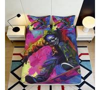 Drap Housse 3D Imprimé Skateboard Graffiti Microfibre Bord Élastique Antidérapant Parure de Lit Chambre Graffiti Skateboard Mattress Fitted Cover Adultes Jeunes 140x200x25cm