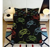 Drap Housse 3D Printed Manette, Microfibre, Protège Lit, Antiglisse Décor