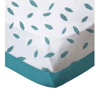 Drap housse 70x140 cm - Lot de 2 - Plumes / Bleu - draps housse bébé en coton