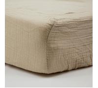 Babycalin - Drap housse 70x140 cm Taupe - Drap housse coton Doux, respirant et résistant en double Gaze de Coton - Drap 70x140 Tendance Déco pour lit bébé - Drap housse bébé avec bonnets de 17 cm