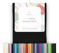 Drap-housse - 80 x 160 cm - Jersey 100 % coton - Provenant de Pologne (noir, 80 x 160 cm)