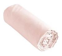 SAMIA - Drap Housse 80x200cm Coton Coloris Barbe à papa -