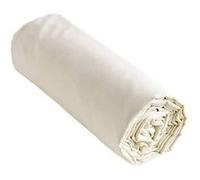 Drap Housse 80x200cm Coton Coloris Popcorn - SAMIA -